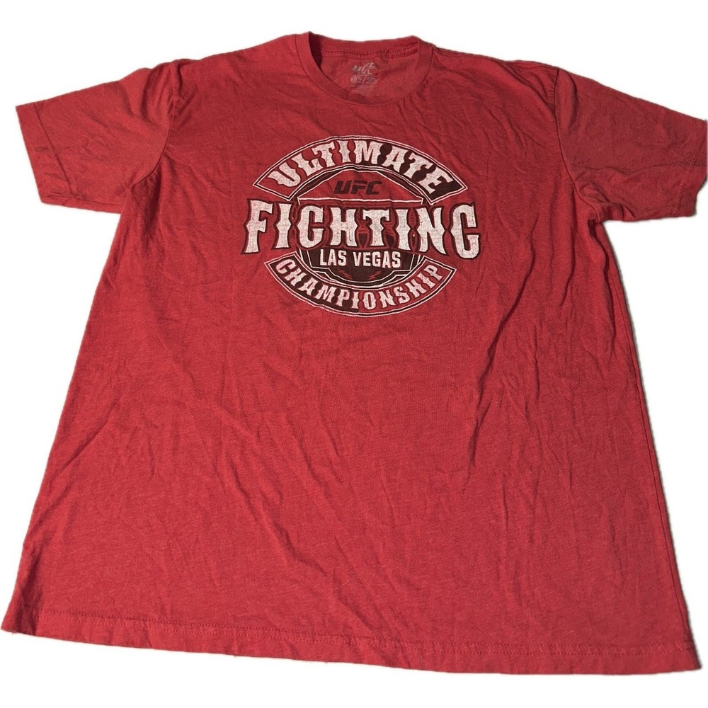 Ultimate Fighting Championship UFC Las Vegas Red T-Shirt Tee Men's Size XL